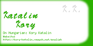 katalin kory business card